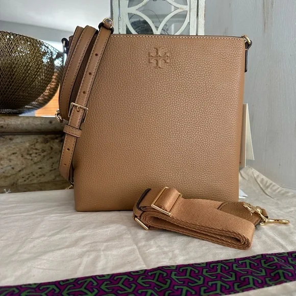 New Tory burch Thea swingpack crossbody/shoulder bag tiramisu color - Picture 3 of 11